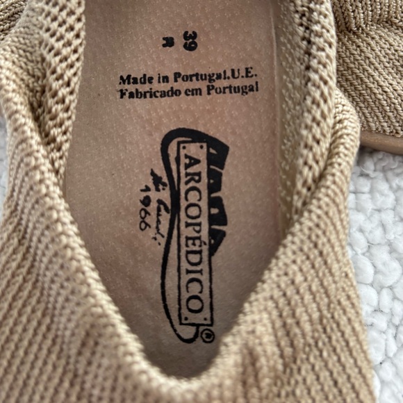 ARCOPEDICO Casual Slip-on Tan Knit Shoes. Women’s Size 8. Made In Portugal. - Picture 8 of 9